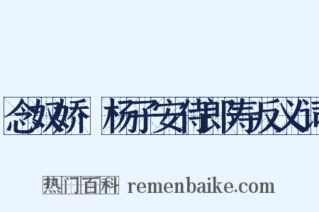 念奴娇·杨子安侍郎寿反义词是什么意思的图片